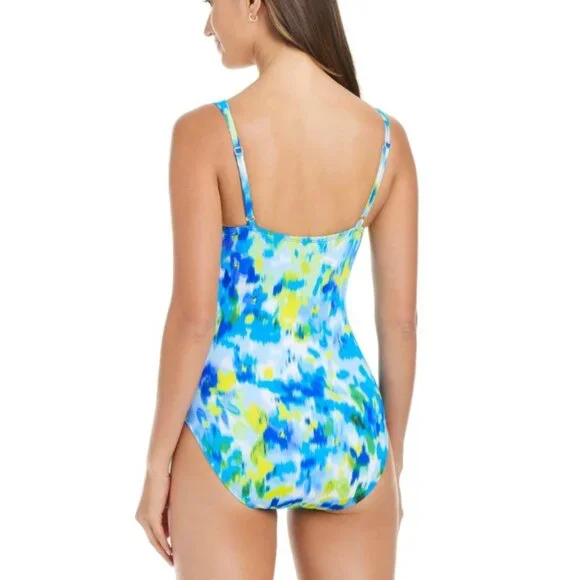 Bleu by Rod Beattie Life's A Beach Shirred Underwire One-Piece Swimsuit